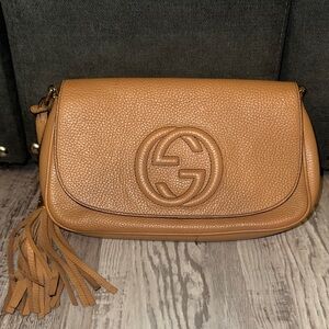 Gucci Brown Leather Crossbody Bag
